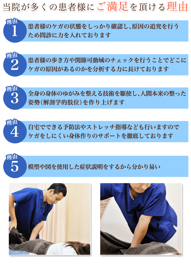 当院が多くの患者様にご満足を頂ける理由