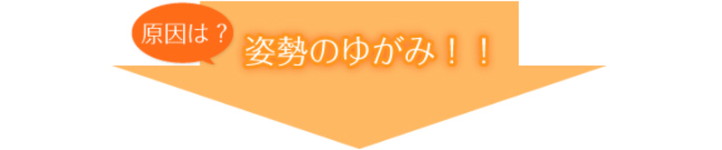 原因は姿勢の歪み??