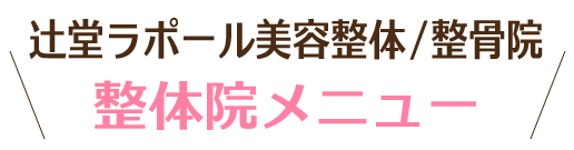 辻堂ラポール美容整体/整骨院　整体院メニュー